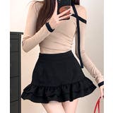 ハイウエスト裾フリルミニスカート インナーパンツ付き スカパン | Riff | 詳細画像14 