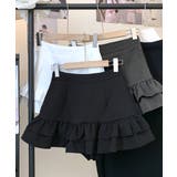 ハイウエスト裾フリルミニスカート インナーパンツ付き スカパン | Riff | 詳細画像2 
