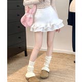 ハイウエスト裾フリルミニスカート インナーパンツ付き スカパン | Riff | 詳細画像21 