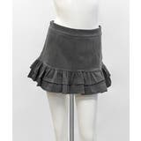 ハイウエスト裾フリルミニスカート インナーパンツ付き スカパン | Riff | 詳細画像26 