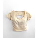 バックオープンスクエアネックTシャツ パッド付き カップ付き | Riff | 詳細画像26