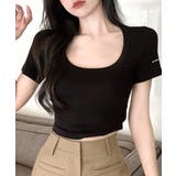 Uネック半袖Tシャツ ショート丈 クロップド丈 | Riff | 詳細画像23 