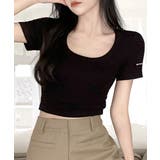 Uネック半袖Tシャツ ショート丈 クロップド丈 | Riff | 詳細画像24 