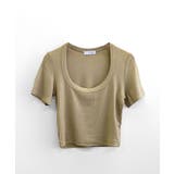 Uネック半袖Tシャツ ショート丈 クロップド丈 | Riff | 詳細画像28 
