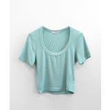 Uネック半袖Tシャツ ショート丈 クロップド丈 | Riff | 詳細画像30 