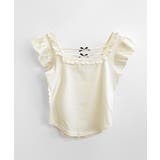 バックリボンスクエアネックフリルトップス 2WAY フレンチスリーブ | Riff | 詳細画像18 