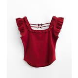 バックリボンスクエアネックフリルトップス 2WAY フレンチスリーブ | Riff | 詳細画像19 