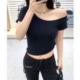 ワンショルダー半袖トップス Tシャツ カットソー | Riff | 詳細画像6 