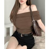 オフショルダートップス 半袖 Tシャツ | Riff | 詳細画像12 