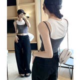 重ね着風タンクトップ フェイクレイヤード ドッキング | Riff | 詳細画像14 