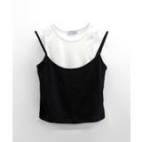 重ね着風タンクトップ フェイクレイヤード ドッキング | Riff | 詳細画像15 