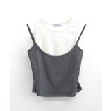 重ね着風タンクトップ フェイクレイヤード ドッキング | Riff | 詳細画像16 