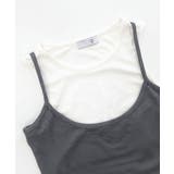 重ね着風タンクトップ フェイクレイヤード ドッキング | Riff | 詳細画像20 