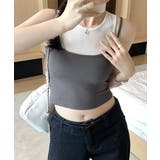 グレー | 重ね着風タンクトップ フェイクレイヤード ドッキング | Riff