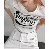 プリント半袖Tシャツ ロゴプリント ショート丈 | Riff | 詳細画像13