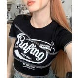 プリント半袖Tシャツ ロゴプリント ショート丈 | Riff | 詳細画像19