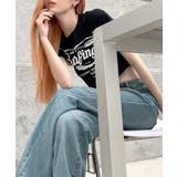 プリント半袖Tシャツ ロゴプリント ショート丈 | Riff | 詳細画像27