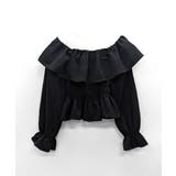 オフショルフリルシャーリングトップス パフスリーブ ペプラム | Riff | 詳細画像50 
