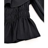 オフショルフリルシャーリングトップス パフスリーブ ペプラム | Riff | 詳細画像55 