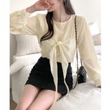 [2点セット] フロントリボンビスチェ+シアーブラウス アンサンブル | Riff | 詳細画像12 