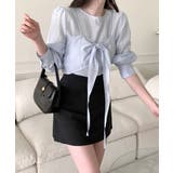 [2点セット] フロントリボンビスチェ+シアーブラウス アンサンブル | Riff | 詳細画像22 