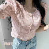 ショート丈ツイードジャケット 半袖 ノーカラージャケット | Riff | 詳細画像1 