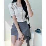 ショート丈ツイードジャケット 半袖 ノーカラージャケット | Riff | 詳細画像15 