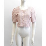 ショート丈ツイードジャケット 半袖 ノーカラージャケット | Riff | 詳細画像21 