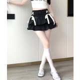 リボンデニムフリルミニスカート インナーパンツ付き ティアード | Riff | 詳細画像11 