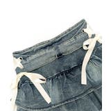 リボンデニムフリルミニスカート インナーパンツ付き ティアード | Riff | 詳細画像19 