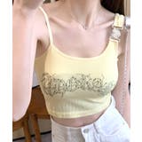 カップ付きラインストーンタンクトップ ブラトップ キャミソール | Riff | 詳細画像13 