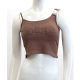 カップ付きラインストーンタンクトップ ブラトップ キャミソール | Riff | 詳細画像23 