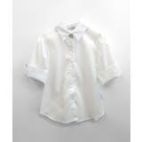 折り返しタックスリーブ半袖シャツ オープンカラー ブラウス | Riff | 詳細画像12 