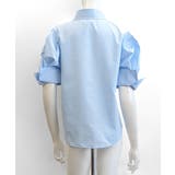 折り返しタックスリーブ半袖シャツ オープンカラー ブラウス | Riff | 詳細画像16 