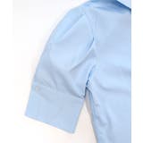 折り返しタックスリーブ半袖シャツ オープンカラー ブラウス | Riff | 詳細画像18 