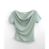 ドレープネックリブトップス 半袖 Tシャツ | Riff | 詳細画像41 
