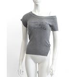 ワンショルダーサイドスリットロゴトップス イレギュラーヘム Tシャツ | Riff | 詳細画像18 