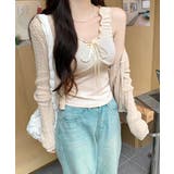 センターリボンギャザーノースリーブ 2WAY オフショル | Riff | 詳細画像14 