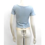 フェイクレイヤード胸リボントップス 半袖 重ね着風 | Riff | 詳細画像28 