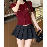 チェックリボン付きカーディガン サマーニット リブニット | Riff | 詳細画像13 