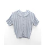 フード付きニット半袖カーディガン サマーニット ニットカーデ | Riff | 詳細画像13 