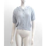 フード付きニット半袖カーディガン サマーニット ニットカーデ | Riff | 詳細画像14 