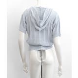 フード付きニット半袖カーディガン サマーニット ニットカーデ | Riff | 詳細画像16 