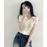 フード付きニット半袖カーディガン サマーニット ニットカーデ | Riff | 詳細画像4 