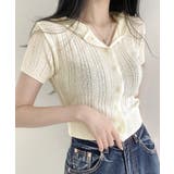 アイボリー | フード付きニット半袖カーディガン サマーニット ニットカーデ | Riff