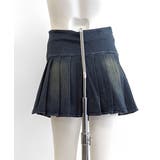 レースアップリボンデニムミニスカート インナーパンツ付き プリーツスカート | Riff | 詳細画像32 