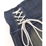 レースアップリボンデニムミニスカート インナーパンツ付き プリーツスカート | Riff | 詳細画像33 