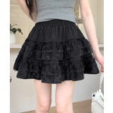 2段レースフリルミニスカート インナーパンツ付き ティアードスカート | Riff | 詳細画像20 