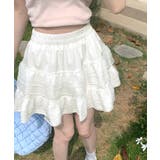 2段レースフリルミニスカート インナーパンツ付き ティアードスカート | Riff | 詳細画像4 