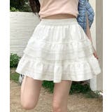 2段レースフリルミニスカート インナーパンツ付き ティアードスカート | Riff | 詳細画像5 
